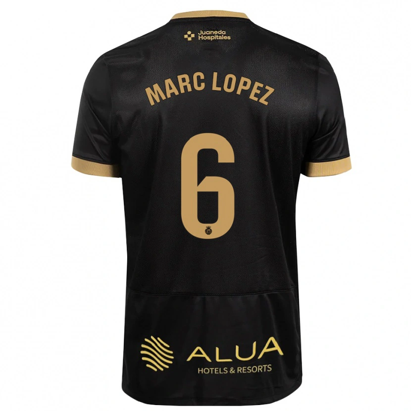 Danxen Bambino Maglia Marc López #6 Nero Marrone Sabbia Legno Robusto Kit Gara Away 2026/27 Maglietta