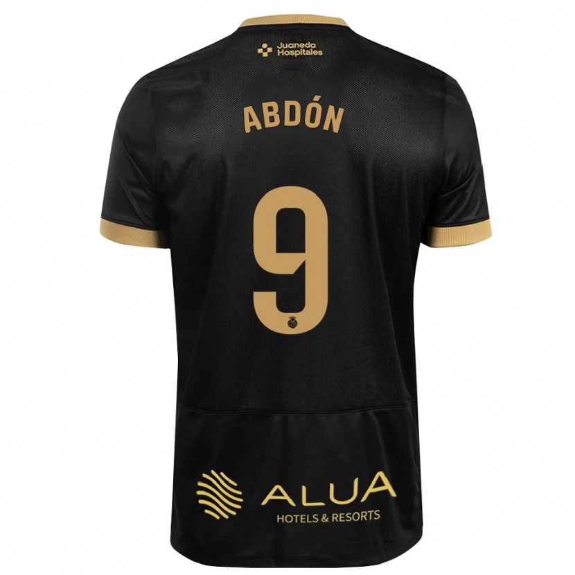 Danxen Bambino Maglia Abdón Prats #9 Nero Marrone Sabbia Legno Robusto Kit Gara Away 2026/27 Maglietta