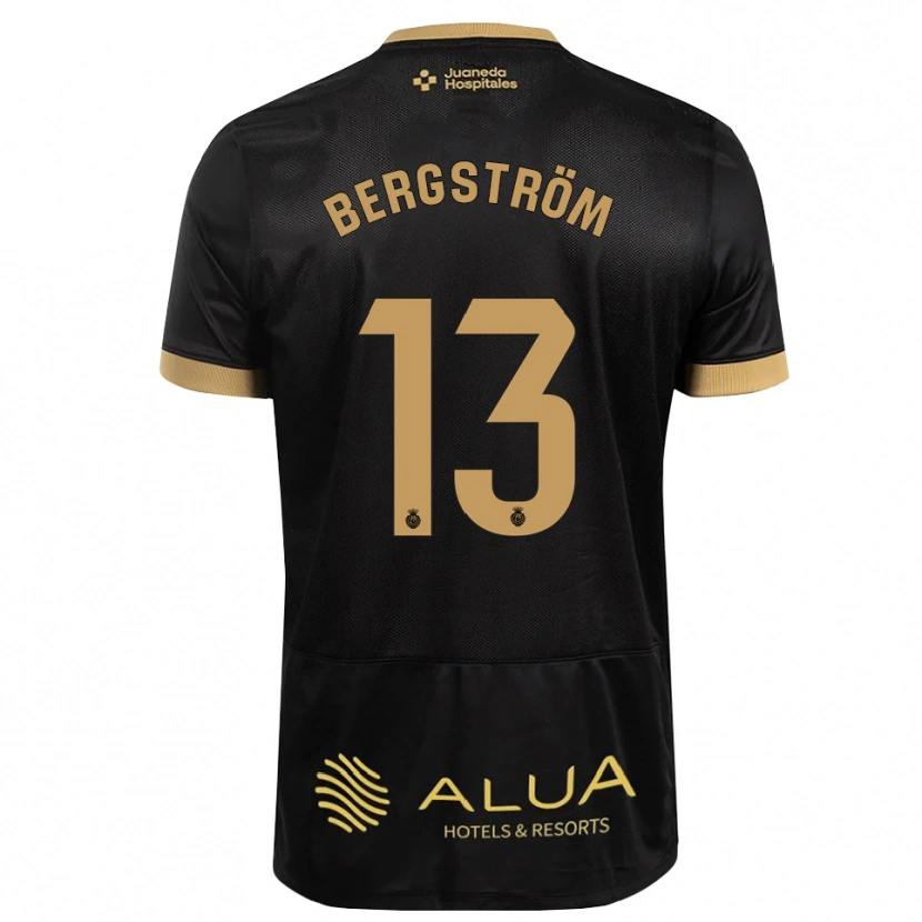 Danxen Bambino Maglia Lucas Bergström #13 Nero Marrone Sabbia Legno Robusto Kit Gara Away 2026/27 Maglietta