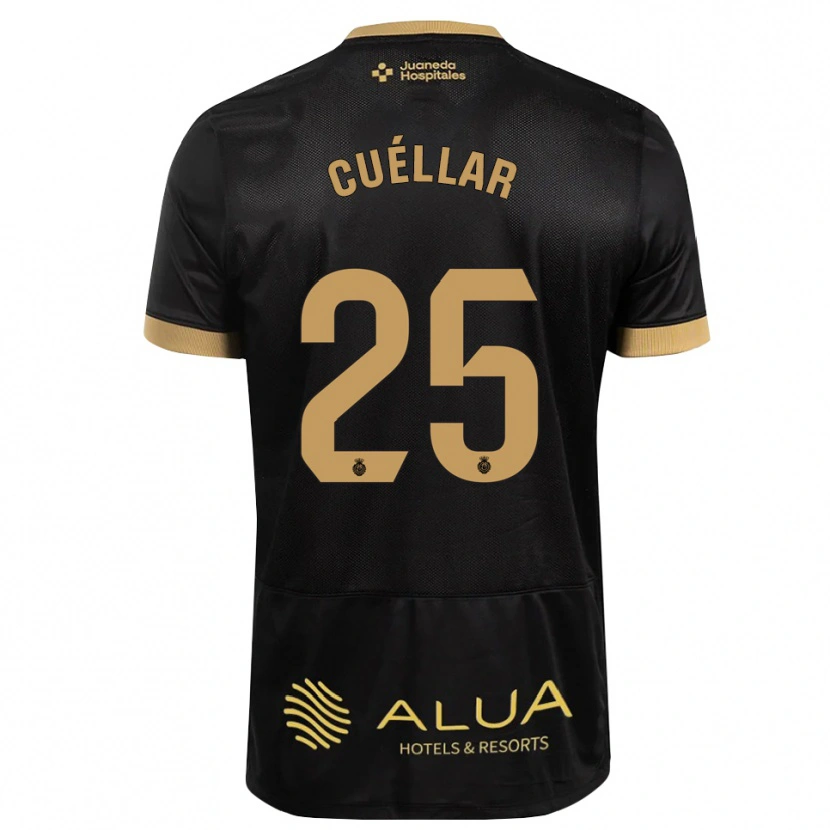 Danxen Bambino Maglia Iván Cuéllar #25 Nero Marrone Sabbia Legno Robusto Kit Gara Away 2026/27 Maglietta