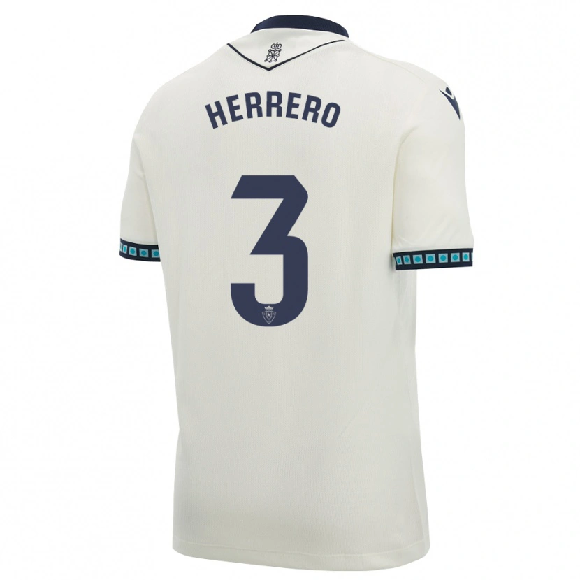 Danxen Bambino Maglia Toni Herrero #3 Bianco Nero Azzurro Chiaro Kit Gara Away 2026/27 Maglietta