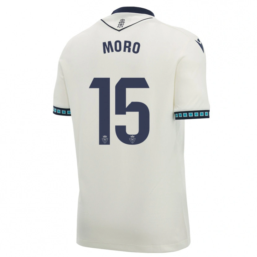 Danxen Bambino Maglia Raúl Moro #15 Bianco Nero Azzurro Chiaro Kit Gara Away 2026/27 Maglietta