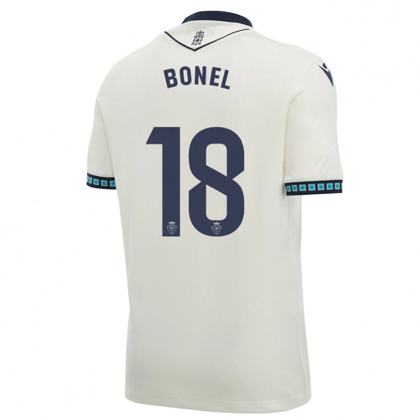 Danxen Bambino Maglia Aimar Bonel #18 Bianco Nero Azzurro Chiaro Kit Gara Away 2026/27 Maglietta