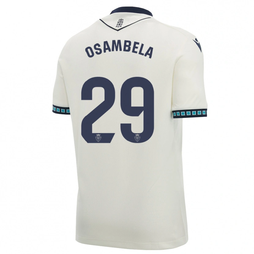 Danxen Bambino Maglia Asier Osambela #29 Bianco Nero Azzurro Chiaro Kit Gara Away 2026/27 Maglietta