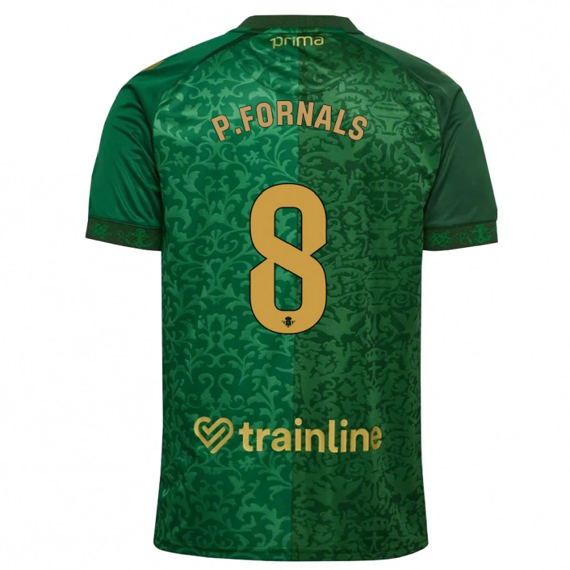 Danxen Bambino Maglia Pablo Fornals #8 Verde Foresta Marrone Dorato Scuro Kit Gara Away 2026/27 Maglietta