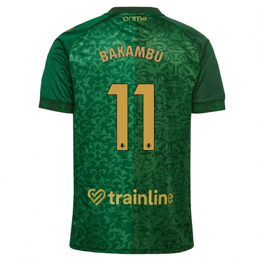 Danxen Bambino Maglia Cedric Bakambu #11 Verde Foresta Marrone Dorato Scuro Kit Gara Away 2026/27 Maglietta