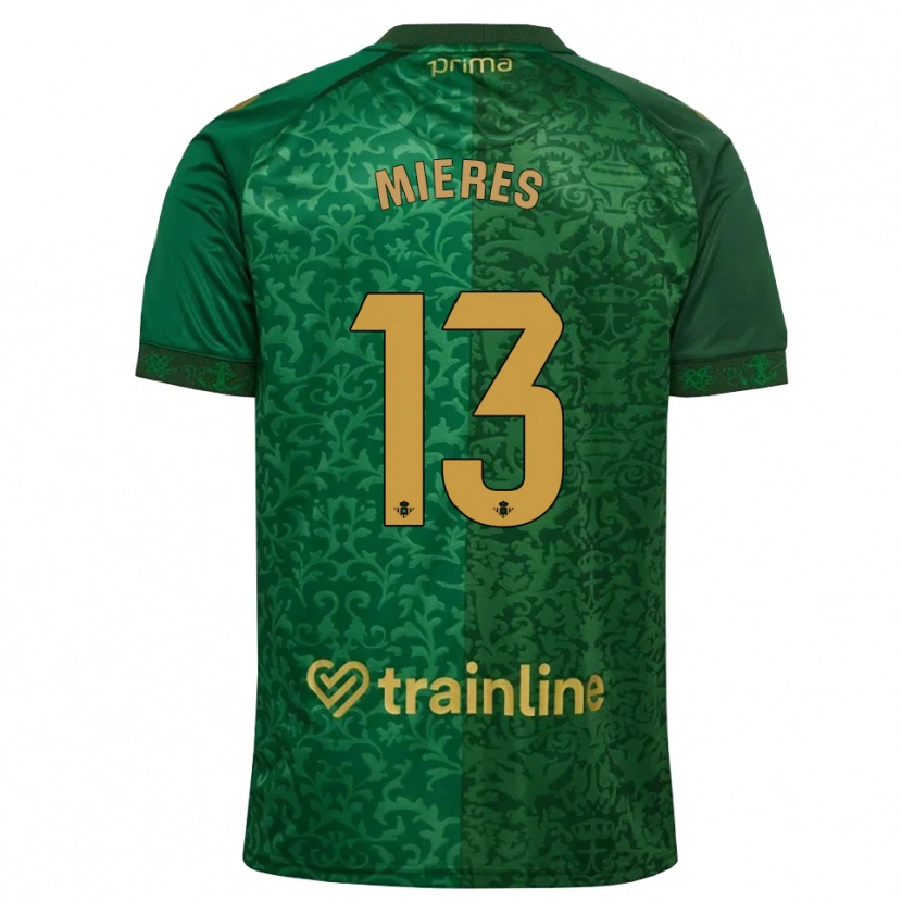 Danxen Bambino Maglia Malena Mieres García #13 Verde Foresta Marrone Dorato Scuro Kit Gara Away 2026/27 Maglietta