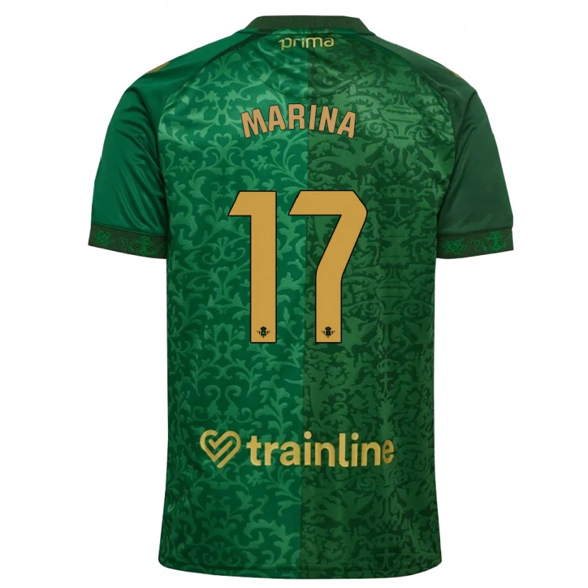Danxen Bambino Maglia Rodrigo Marina #17 Verde Foresta Marrone Dorato Scuro Kit Gara Away 2026/27 Maglietta