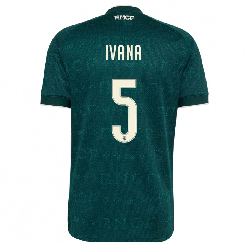 Danxen Bambino Maglia Ivana Andres #5 Grigio Ardesia Scuro Bianco Kit Gara Away 2026/27 Maglietta