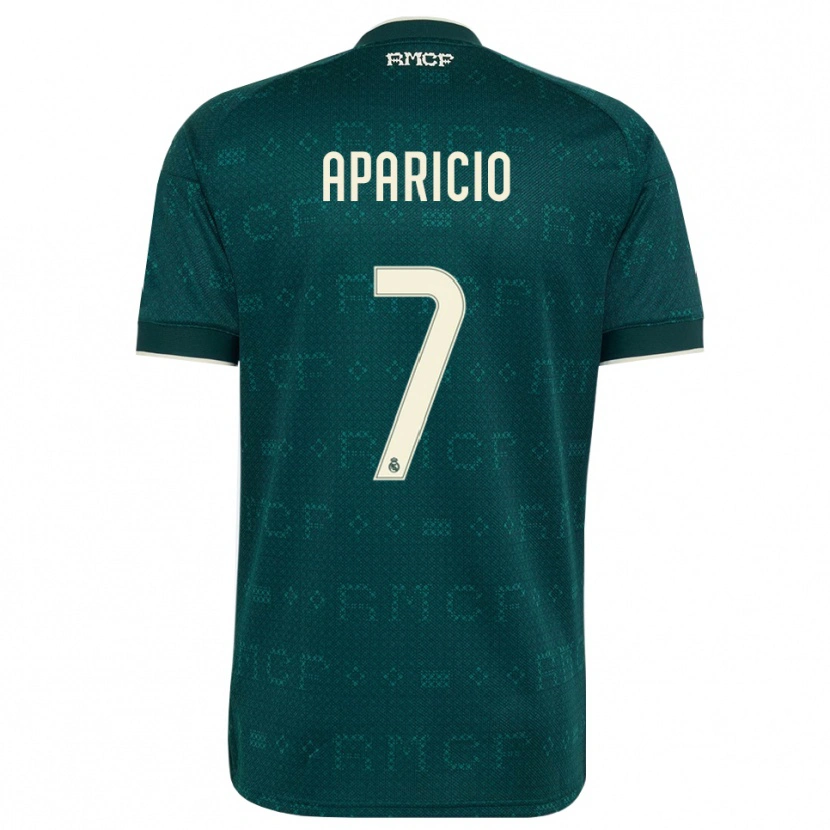 Danxen Bambino Maglia Esteban Aparicio #7 Grigio Ardesia Scuro Bianco Kit Gara Away 2026/27 Maglietta