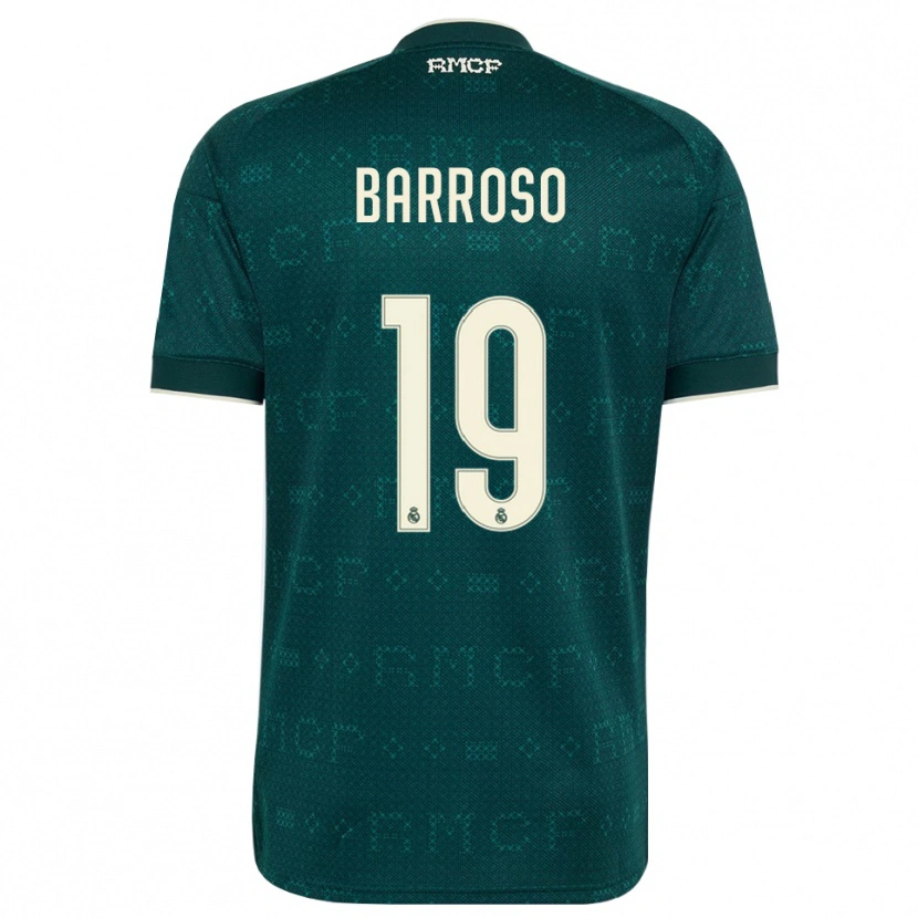 Danxen Bambino Maglia Jaime Barroso #19 Grigio Ardesia Scuro Bianco Kit Gara Away 2026/27 Maglietta