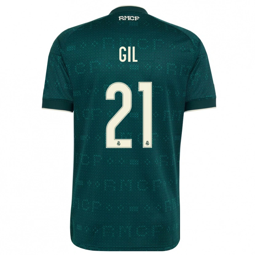 Danxen Bambino Maglia Iker Gil #21 Grigio Ardesia Scuro Bianco Kit Gara Away 2026/27 Maglietta