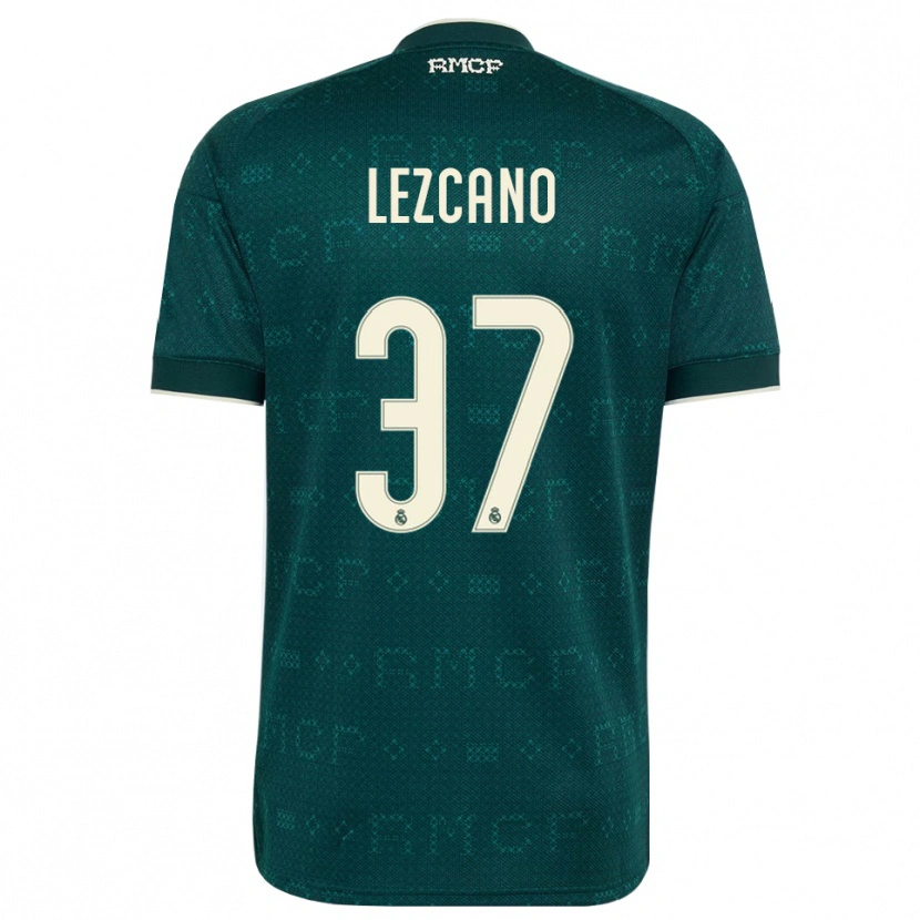 Danxen Bambino Maglia Álvaro Lezcano #37 Grigio Ardesia Scuro Bianco Kit Gara Away 2026/27 Maglietta