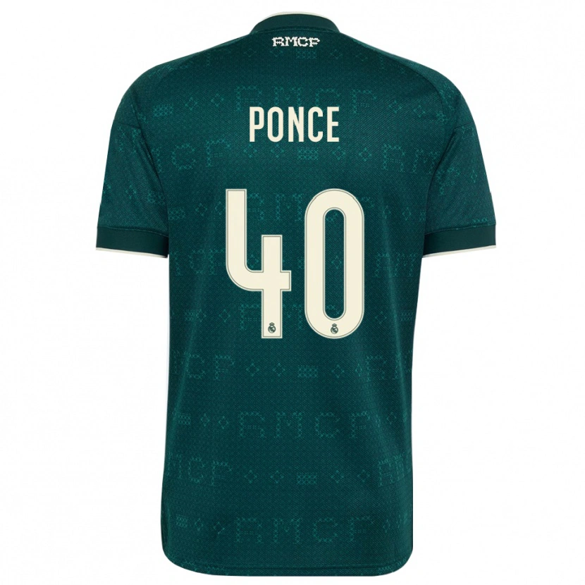Danxen Bambino Maglia Guille Ponce #40 Grigio Ardesia Scuro Bianco Kit Gara Away 2026/27 Maglietta
