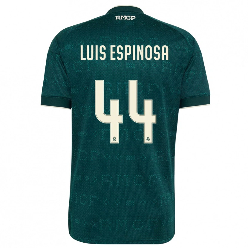 Danxen Bambino Maglia José Luis Espinosa #44 Grigio Ardesia Scuro Bianco Kit Gara Away 2026/27 Maglietta
