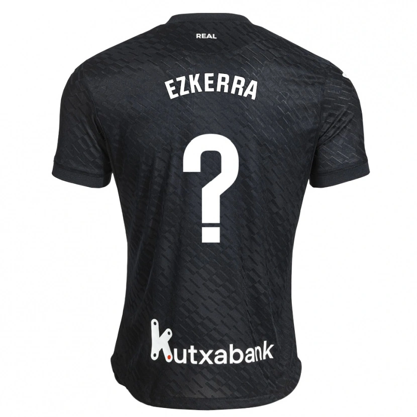 Danxen Bambino Maglia Naier Ezkerra #0 Nero Bianco Kit Gara Away 2026/27 Maglietta