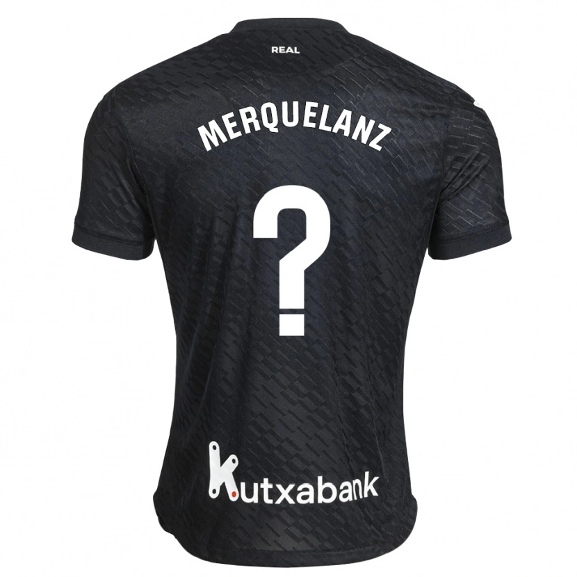 Danxen Bambino Maglia Martin Merquelanz #0 Nero Bianco Kit Gara Away 2026/27 Maglietta