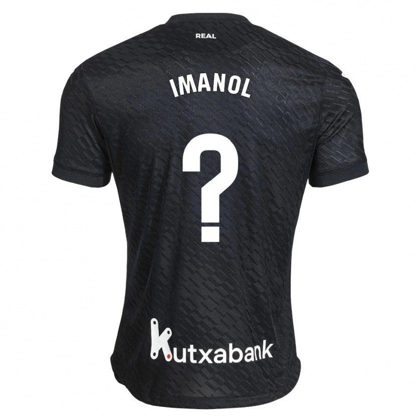 Danxen Bambino Maglia Imanol #0 Nero Bianco Kit Gara Away 2026/27 Maglietta