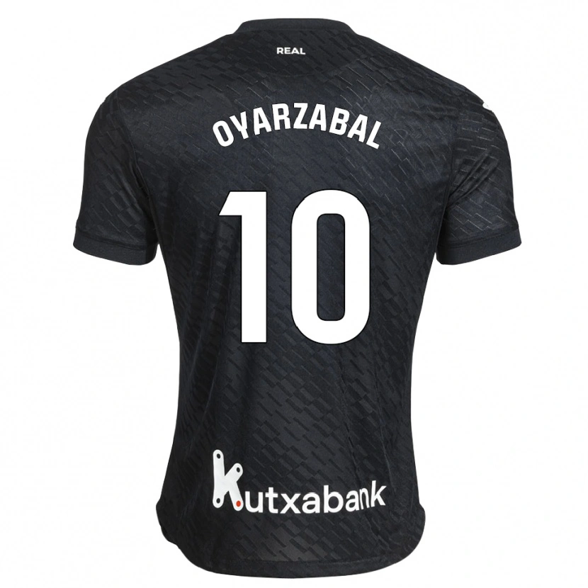 Danxen Bambino Maglia Mikel Oyarzabal #10 Nero Bianco Kit Gara Away 2026/27 Maglietta