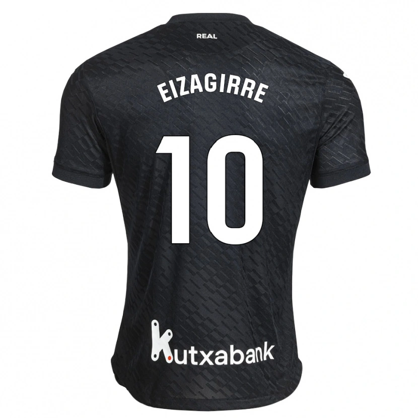 Danxen Bambino Maglia Nerea Eizagirre Lasa #10 Nero Bianco Kit Gara Away 2026/27 Maglietta