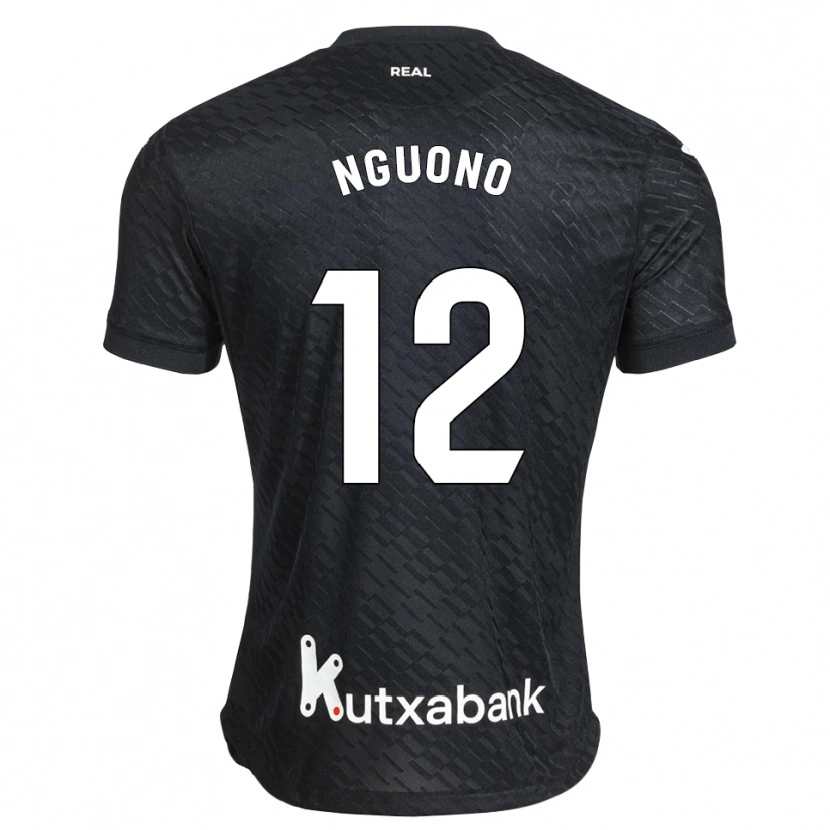 Danxen Bambino Maglia Job Ochieng #12 Nero Bianco Kit Gara Away 2026/27 Maglietta