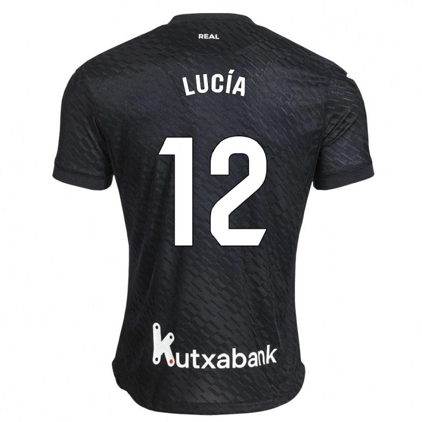 Danxen Bambino Maglia Lucía Rodríguez #12 Nero Bianco Kit Gara Away 2026/27 Maglietta