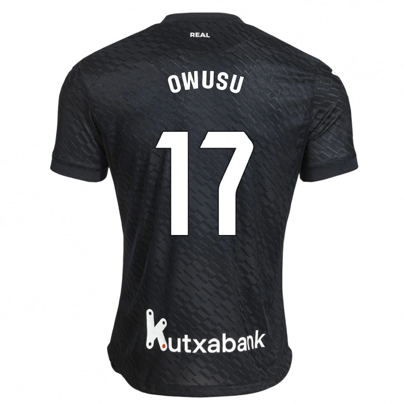 Danxen Bambino Maglia Jacqueline Owusu #17 Nero Bianco Kit Gara Away 2026/27 Maglietta