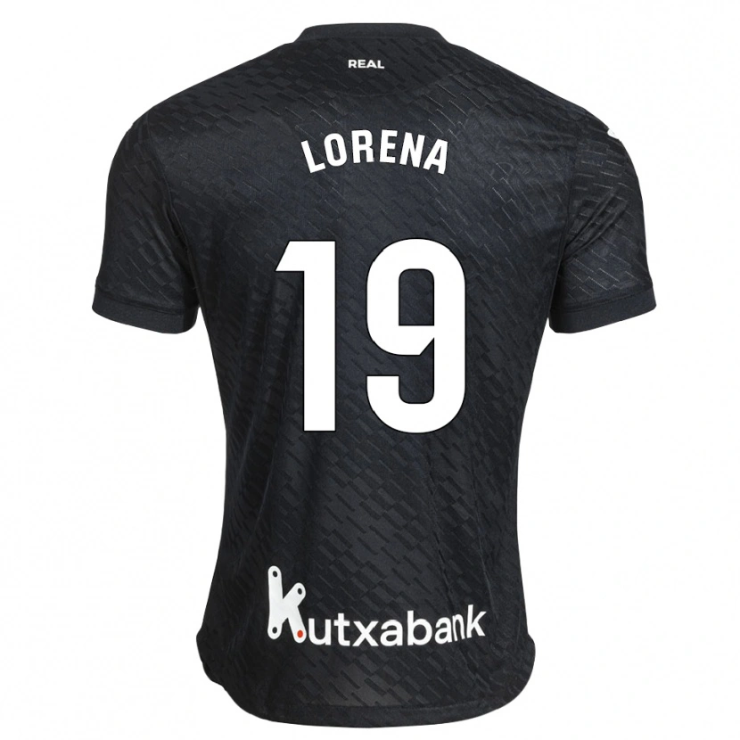 Danxen Bambino Maglia Lorena Navarro Domínguez #19 Nero Bianco Kit Gara Away 2026/27 Maglietta