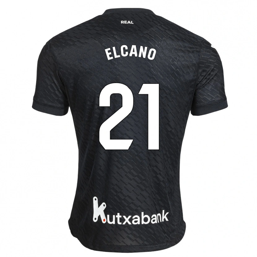 Danxen Bambino Maglia Markel Elcano #21 Nero Bianco Kit Gara Away 2026/27 Maglietta