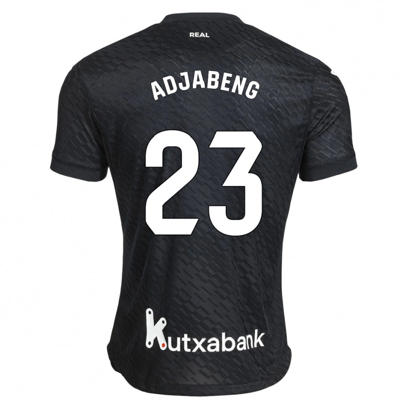 Danxen Bambino Maglia Andrews Adjabeng #23 Nero Bianco Kit Gara Away 2026/27 Maglietta