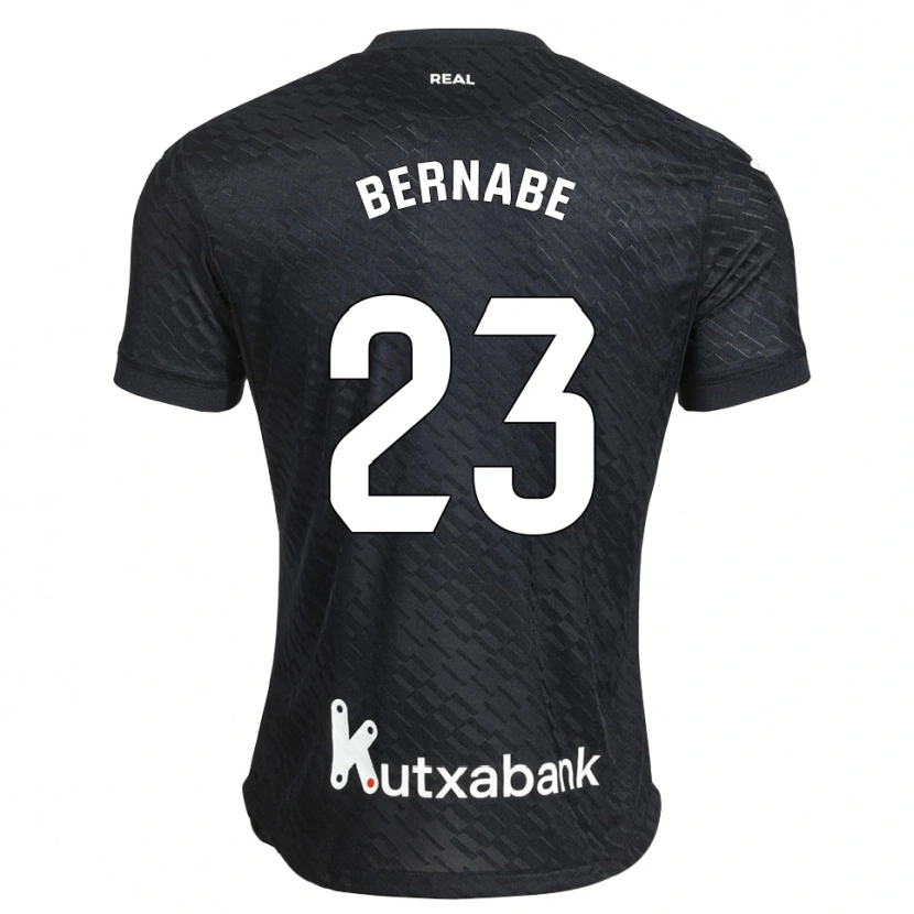 Danxen Bambino Maglia Alejandra Bernabé De Santiago #23 Nero Bianco Kit Gara Away 2026/27 Maglietta