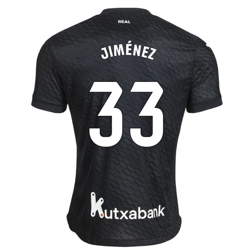 Danxen Bambino Maglia Javier Jiménez #33 Nero Bianco Kit Gara Away 2026/27 Maglietta