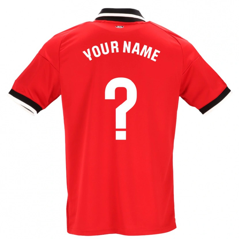 Danxen Bambino Maglia Il Tuo Nome #0 Nero Bianco Rosso Kit Gara Away 2026/27 Maglietta