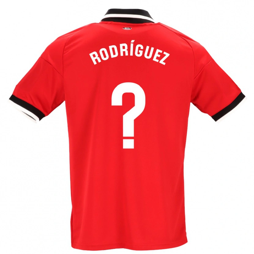 Danxen Bambino Maglia René Rodríguez #0 Nero Bianco Rosso Kit Gara Away 2026/27 Maglietta