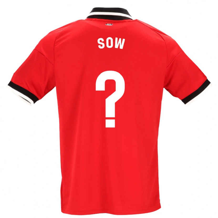 Danxen Bambino Maglia Bakary Sow #0 Nero Bianco Rosso Kit Gara Away 2026/27 Maglietta