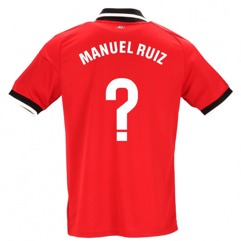 Danxen Bambino Maglia José Manuel Ruiz #0 Nero Bianco Rosso Kit Gara Away 2026/27 Maglietta