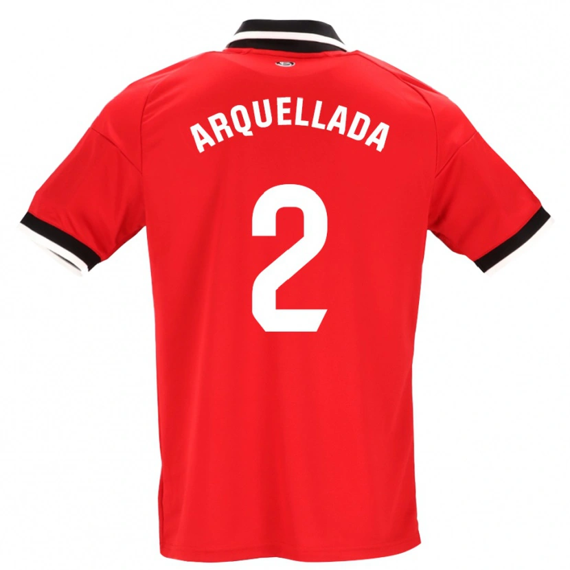 Danxen Bambino Maglia Álvaro Arquellada #2 Nero Bianco Rosso Kit Gara Away 2026/27 Maglietta