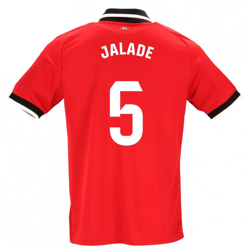 Danxen Bambino Maglia Robert Jalade #5 Nero Bianco Rosso Kit Gara Away 2026/27 Maglietta