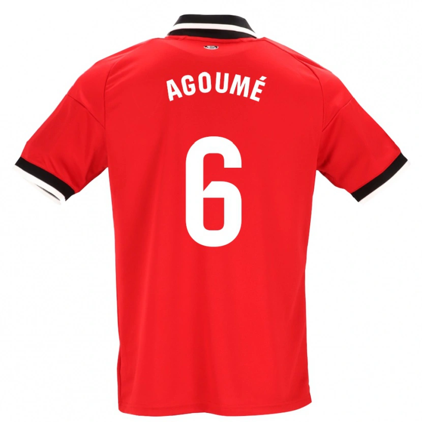 Danxen Bambino Maglia Lucien Agoumé #6 Nero Bianco Rosso Kit Gara Away 2026/27 Maglietta