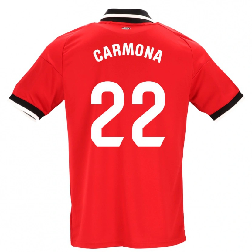 Danxen Bambino Maglia José Ángel Carmona #22 Nero Bianco Rosso Kit Gara Away 2026/27 Maglietta