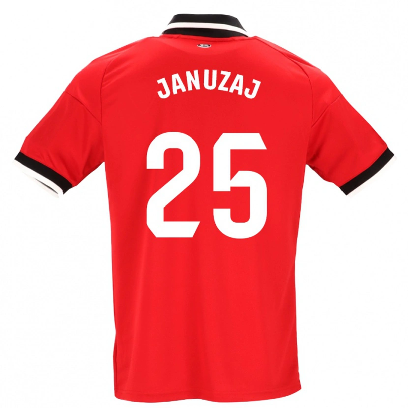 Danxen Bambino Maglia Adnan Januzaj #25 Nero Bianco Rosso Kit Gara Away 2026/27 Maglietta