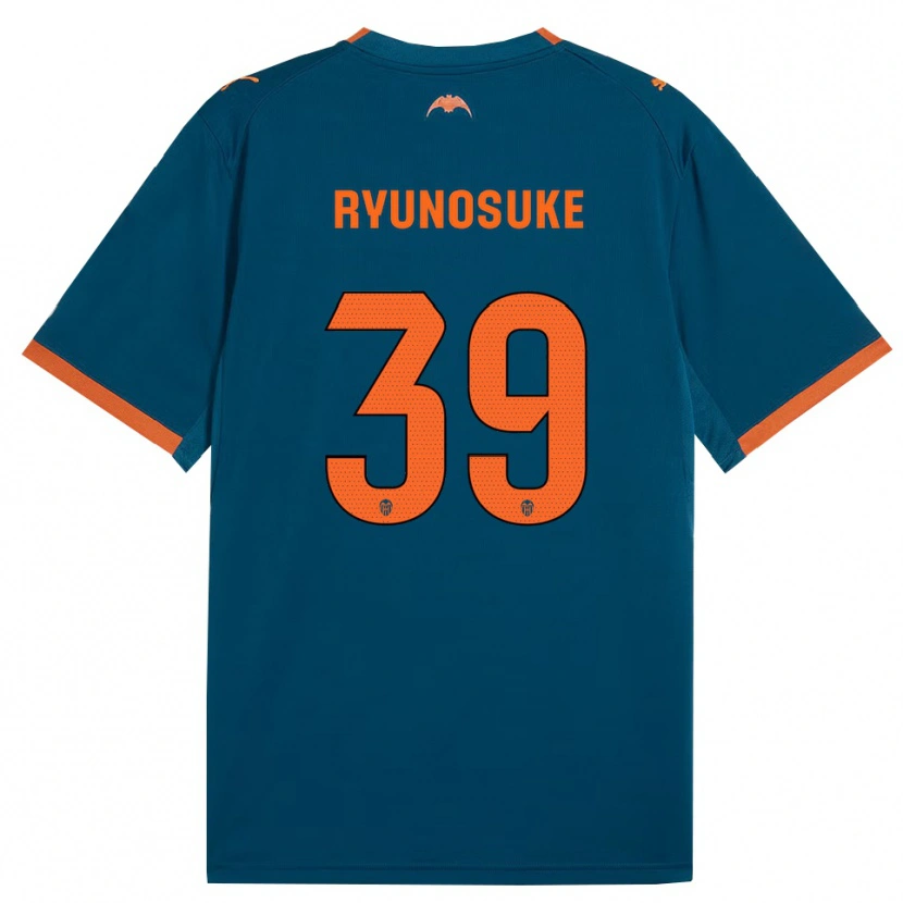 Danxen Bambino Maglia Ryunosuke Sato #39 Blu Acciaio Arancione Kit Gara Away 2026/27 Maglietta