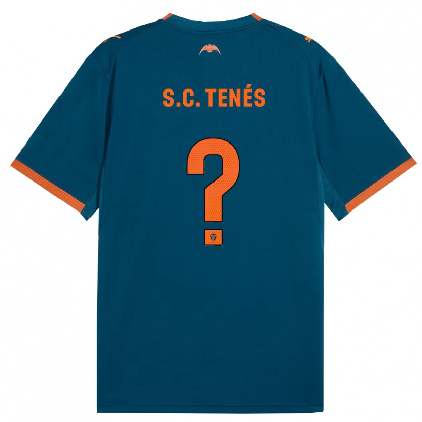 Danxen Bambino Maglia Sergi Canós #0 Blu Acciaio Arancione Kit Gara Away 2026/27 Maglietta