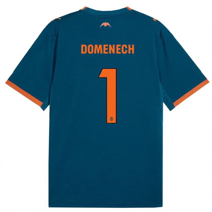 Danxen Bambino Maglia Jaume Domenech #1 Blu Acciaio Arancione Kit Gara Away 2026/27 Maglietta