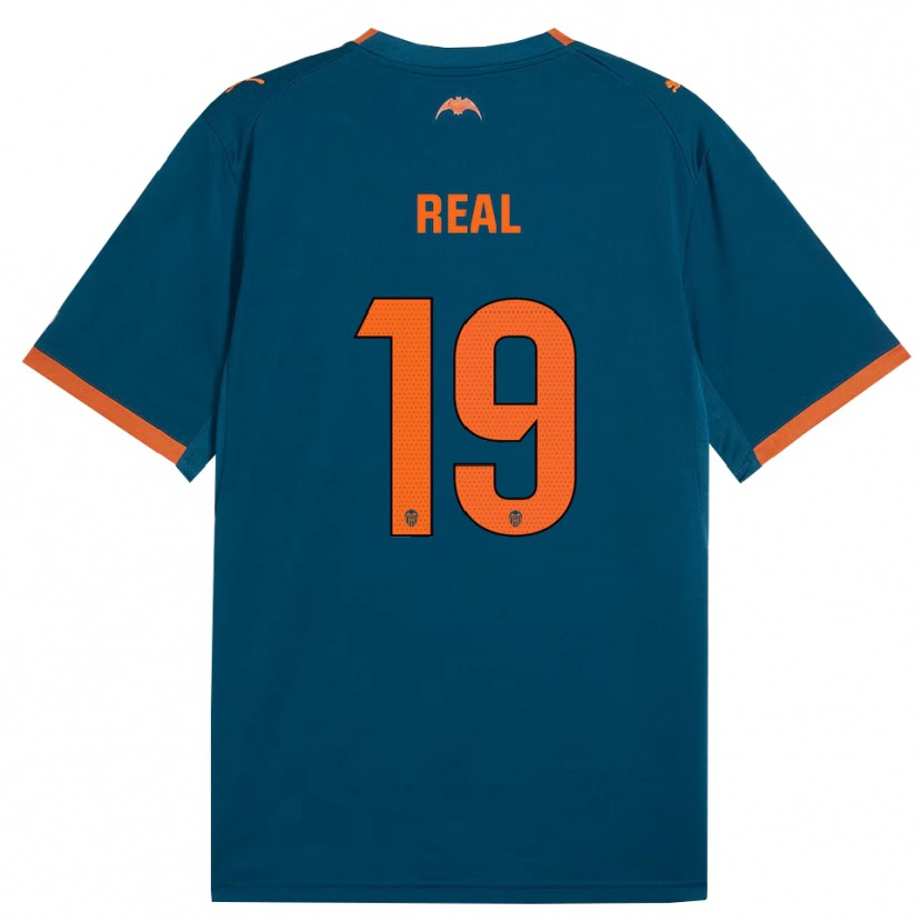 Danxen Bambino Maglia Kerlly Real #19 Blu Acciaio Arancione Kit Gara Away 2026/27 Maglietta