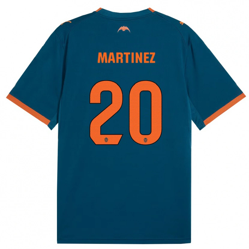 Danxen Bambino Maglia Asun Martínez #20 Blu Acciaio Arancione Kit Gara Away 2026/27 Maglietta