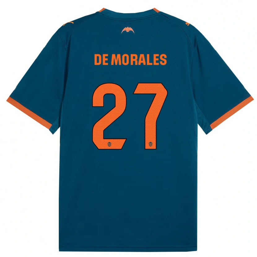 Danxen Bambino Maglia Rubén Muñoz De Morales #27 Blu Acciaio Arancione Kit Gara Away 2026/27 Maglietta