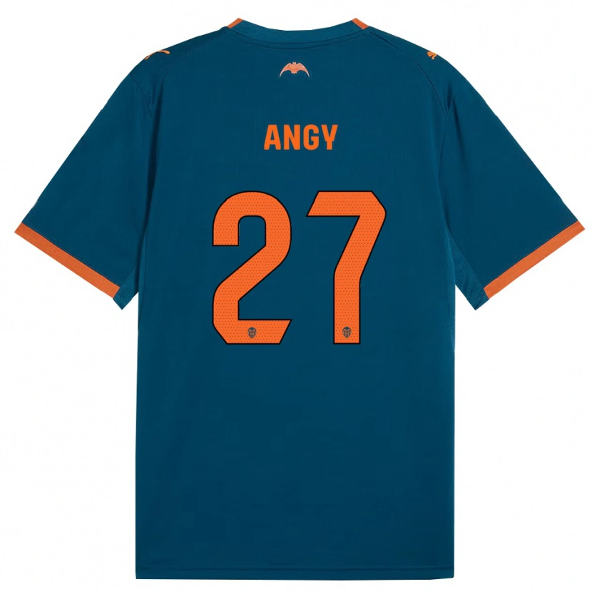 Danxen Bambino Maglia Angy #27 Blu Acciaio Arancione Kit Gara Away 2026/27 Maglietta