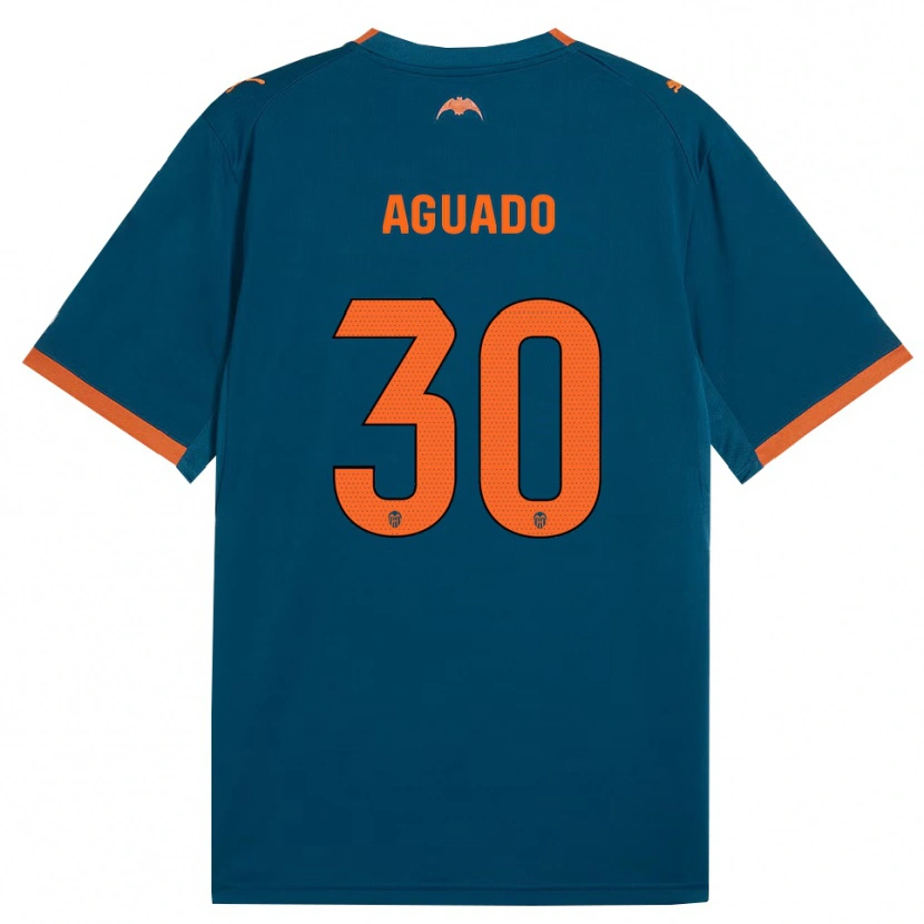 Danxen Bambino Maglia Julia Aguado #30 Blu Acciaio Arancione Kit Gara Away 2026/27 Maglietta
