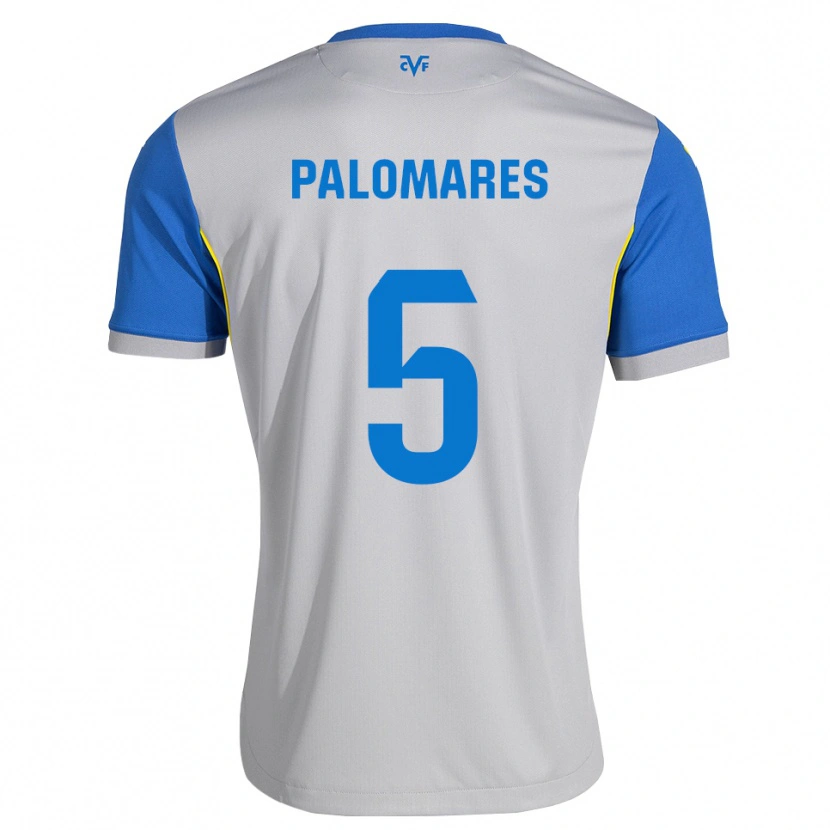 Danxen Bambino Maglia Alejandro Palomares #5 Blu Schiarente Grigio Kit Gara Away 2026/27 Maglietta
